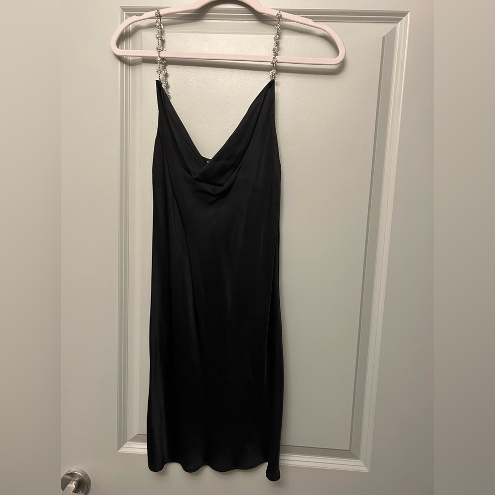 Zara Limited Edition Cowl Neck Satin Dress